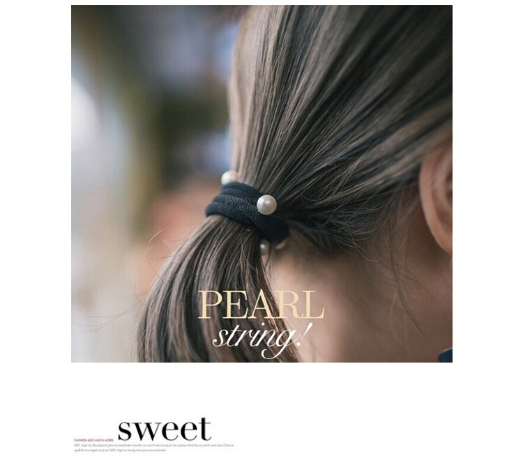 優雅珍珠彈力髮圈