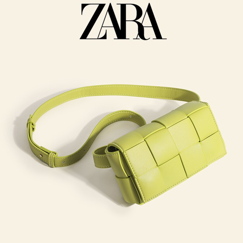腰包 胸包 斜背包 肩背包 側背包 ZARA女包 2022新款包 包 女今年流行爆款編織包 百搭胸包 女斜挎包 腰包 全館免運