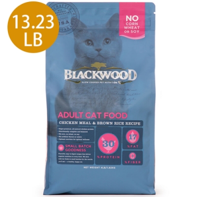 Blackwood柏萊富-特調成貓亮毛配方(雞肉+糙米)13.23LB