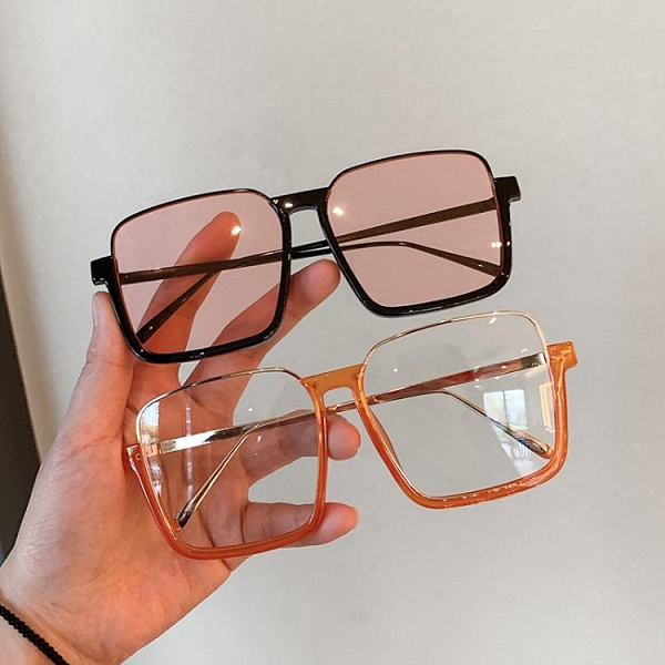 抖音ins墨鏡女潮大臉顯瘦鏈條眼鏡圓臉太陽鏡防紫外線新款