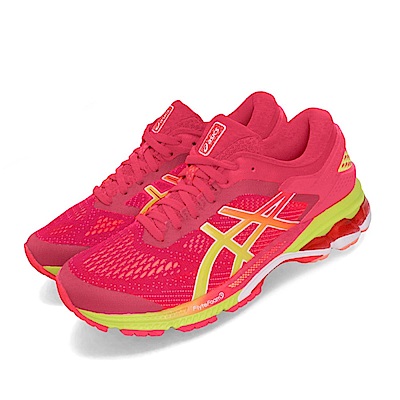 品牌: ASICS型號: 1012A609700Gel-Kayano 26特點: 亞瑟士 路跑 跑鞋舒適 緩衝 粉 黃