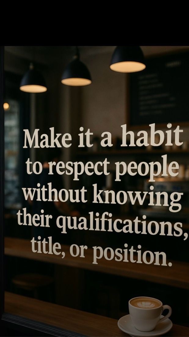 To know someone without knowing their job