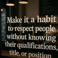 To know someone without knowing their job