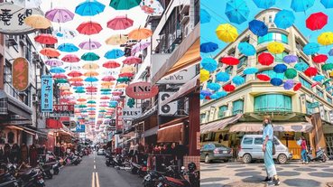 整個巷弄上空都是彩虹傘！高雄「後驛商圈」2000把傘高空懸掛成「彩虹大道」！