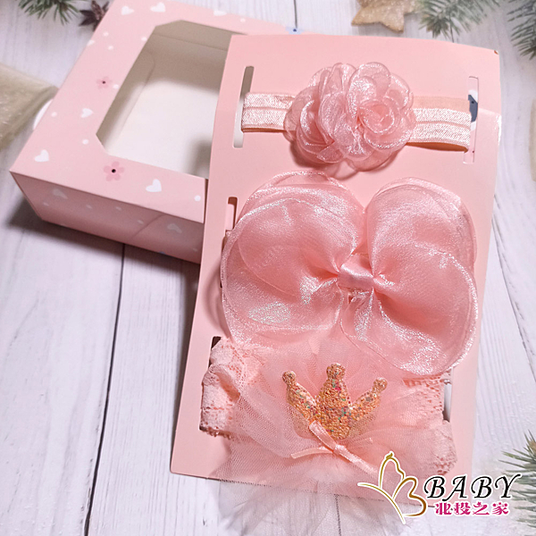 適合新生兒的頭髮裝飾、打扮 髮量較少或剛出生沒頭髮的寶寶也適合 小公主蝴蝶結皇冠等多種可愛公主髮飾