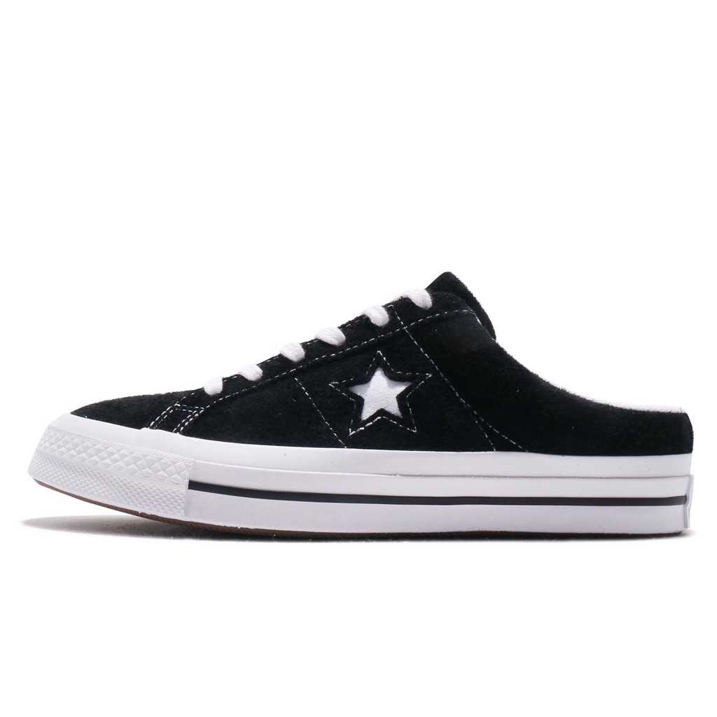 CONVERSE ONE STAR MULE SLIP 麂皮 懶人鞋 黑色162066C