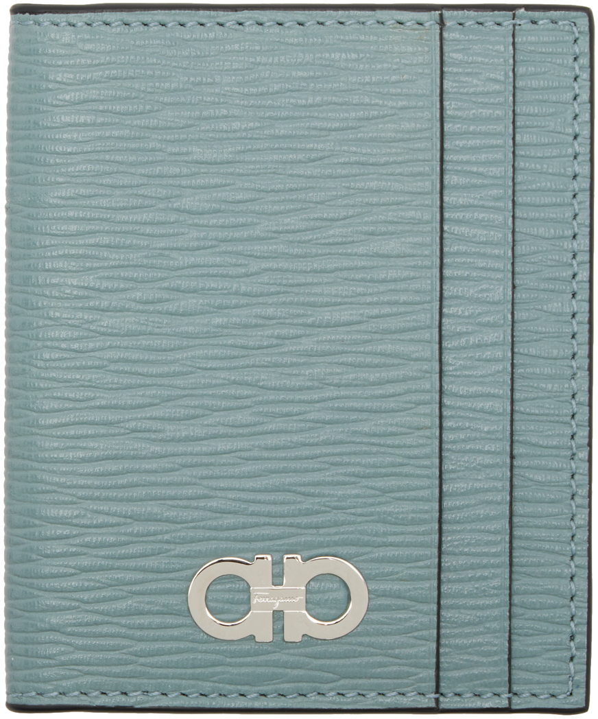 Ferragamo 蓝色 Gancini 卡包