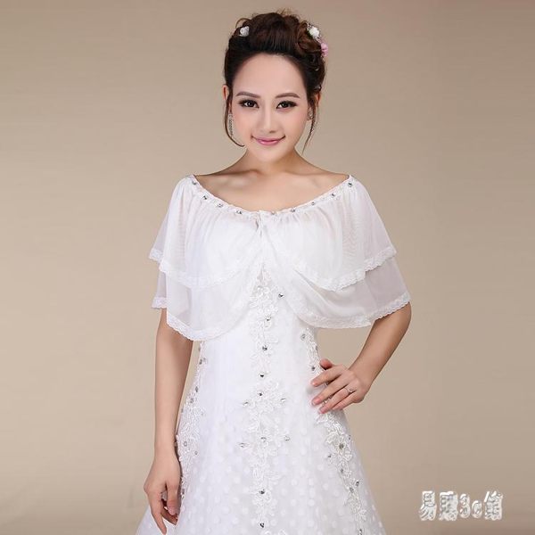 2019新款禮服披肩 春夏季薄款蕾絲小外套 結婚婚紗配件 CJ4116『易購3c館』