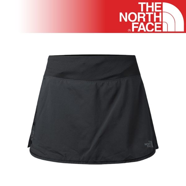 【The North Face 排汗短裙《黑》】2UXV/運動群/褲裙/路跑/運動短褲