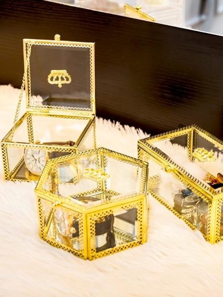 首飾收納盒簡約珠寶小飾品發卡耳釘耳環展示戒指玻璃手錶盒 沸點奇跡