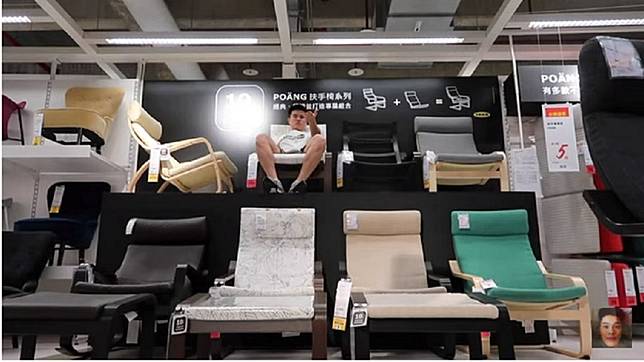 資深演員李興文兒子李堉睿擅闖IKEA。圖／翻攝自 馬克斯WillDoIt  YouTube頻道