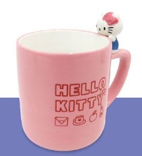 X射線【C894229】Hello Kitty 公仔陶瓷馬克杯，水杯/馬克杯/杯瓶/玻璃杯/不鏽鋼杯