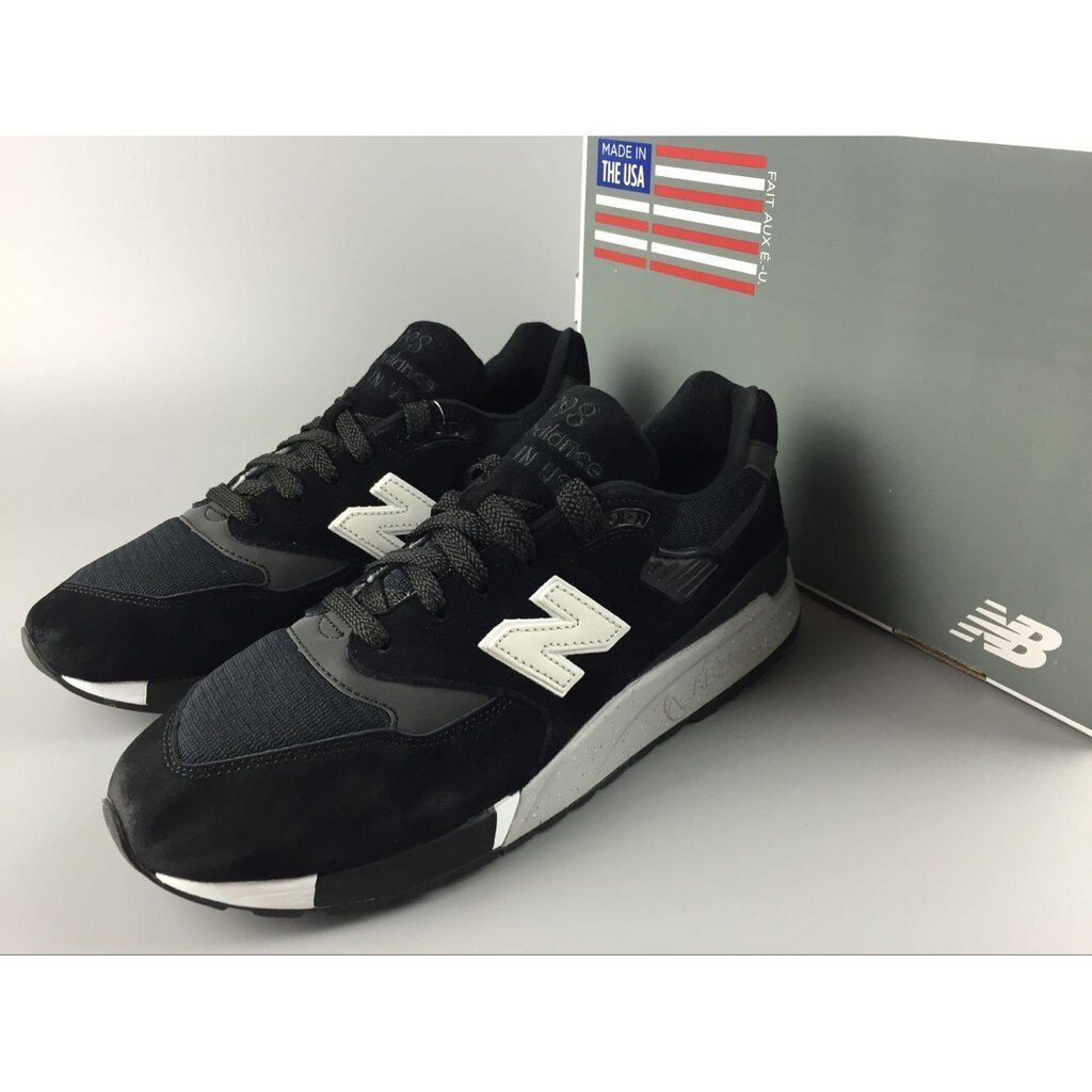 【日本海外代購】New Balance 998 美國製 NB 美產 黑色 全黑 黑白 麂皮 經典 潑墨 男女