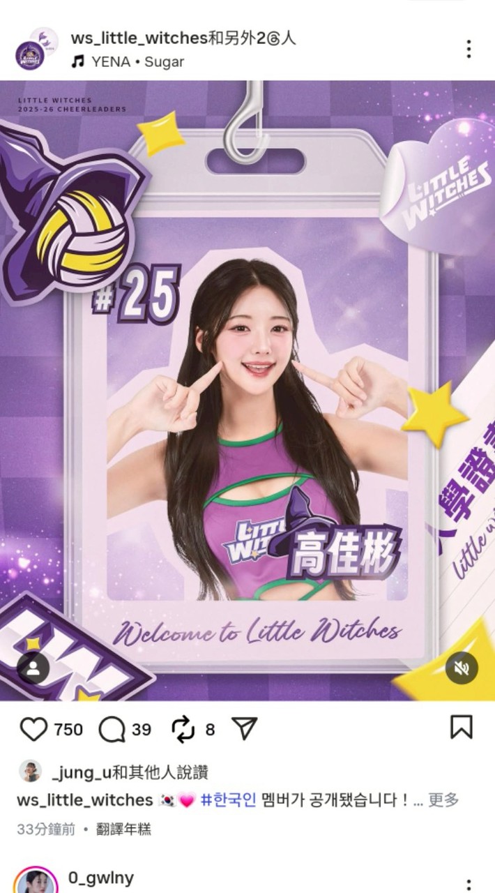 💚TPVL連莊小魔女💚高佳彬❤️起亞虎❤️한국인 gabeen啦啦隊台灣國際唯一後援會