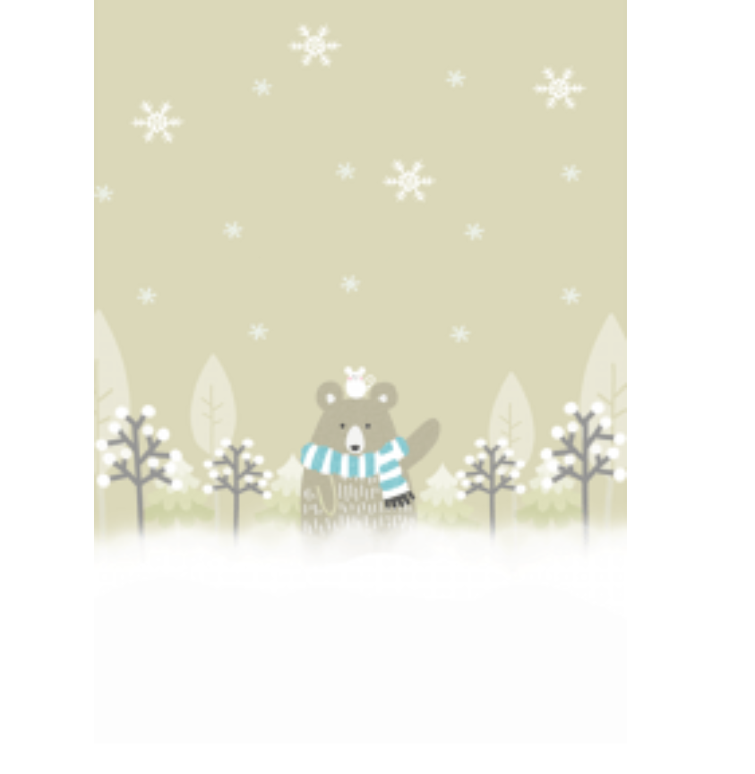 Scandinavian winter bear and mouse.