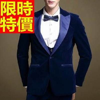 西裝外套 男韓版 西服 自信時髦-硬朗金絲絨時尚風靡65b26【巴黎精品】