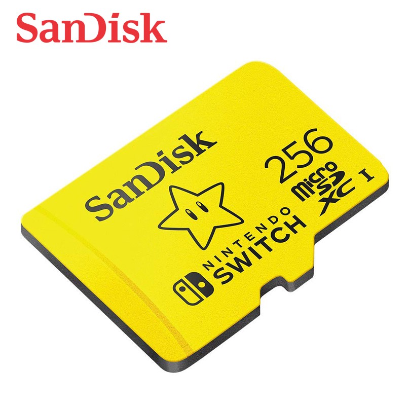 NINTENDO SWITCH™ 專用記憶卡官方授權的 Nintendo Switch 專用 SanDisk microSDXC 記憶卡，為您的遊戲機提供可靠且高效能的儲存裝置。增加至 256GB 容