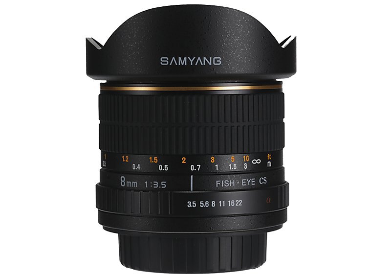 Samyang鏡頭專賣店:8mm/F3.5 Fisheye CS2遮光罩可拆 for Pentax PK (魚眼 K10D K20D K30D) (保固三個月)