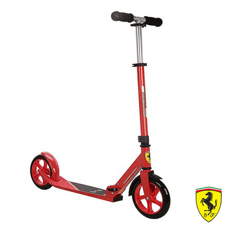 《購犀利》FERRARI。兩輪折疊減震滑板/滑行車(成人用)-紅