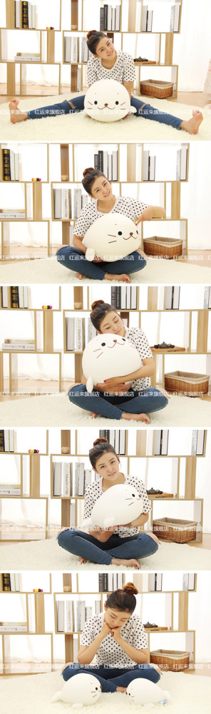 軟體泡沫粒子海獅公仔可愛萌海豚娃娃海豹抱枕玩偶七夕禮物生日禮物 快速出貨