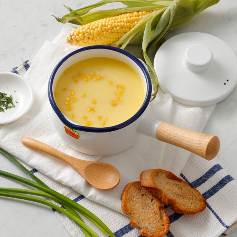 【FUJIHORO富士琺瑯】15cm單柄琺瑯牛奶鍋1.2L