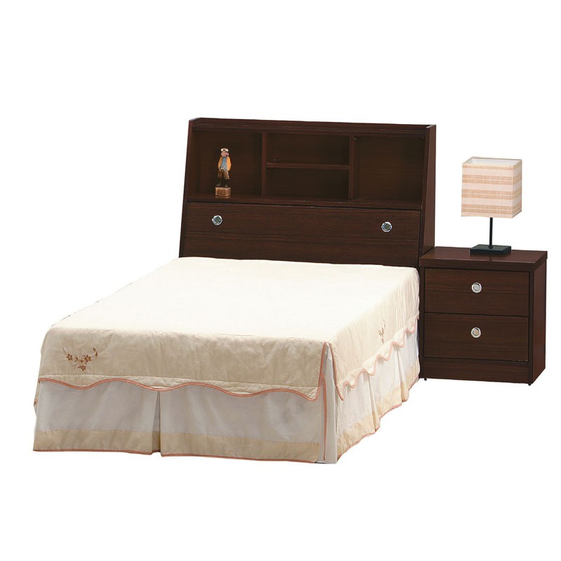 【CA56-13】胡桃無敵3.5尺高床頭 寬106×深30×高106公分 $2,600【CA62351】胡桃3.5尺六分木芯板床底 $2,470【商品規格】＊材質：木心板※木心板 (Lumber co