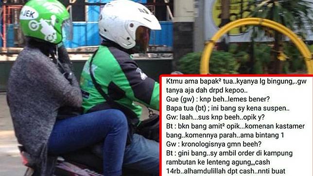 Diperlakukan Penumpang Seperti ini, Gaji Pengemudi Ojek Ditahan, Padahal untuk Pengobatan Istri