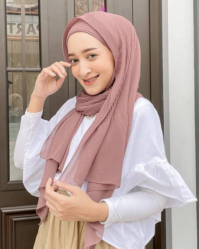 Jual Kerudung Plisket Pasmina Full Plisket Terbaru Juni 2021 Blibli