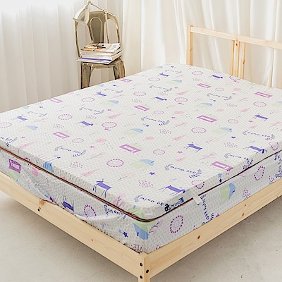 米夢家居-夢想家園系列-冬夏兩用高磅數天然涼爽竹青純棉透氣床墊-雙人5尺(白日夢)