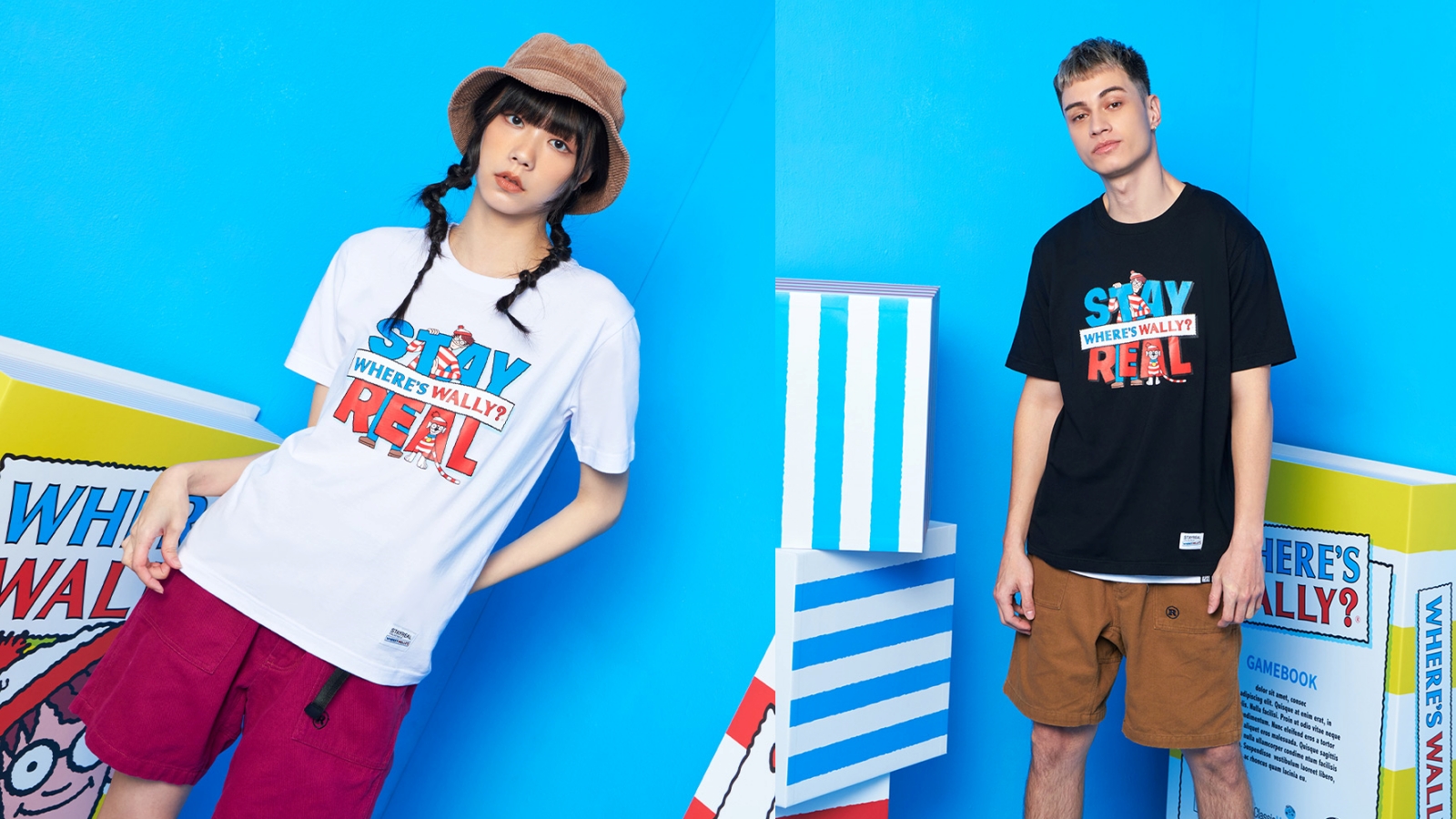 STAYREAL x WHERE'S WALLY? 威利在哪裡聯名Logo T