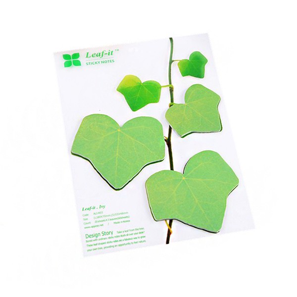 品名：樹葉便利貼尺寸(±5%)：外包裝約14.6*20cm(±5%)大葉約8x7.2cm / 小葉約5.5x4.8cm (±5%)重量(±5%)：約20g(±5%)材質：紙款式：如圖(隨機出貨)附件：