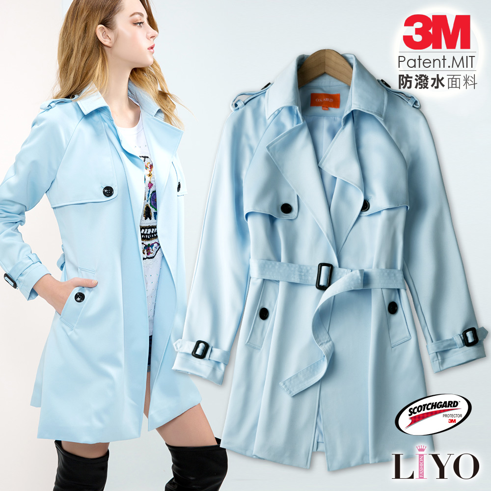 外套-LIYO理優-風衣3M防水防風MIT綁帶軍裝風衣外套-O648001-[新品5折]