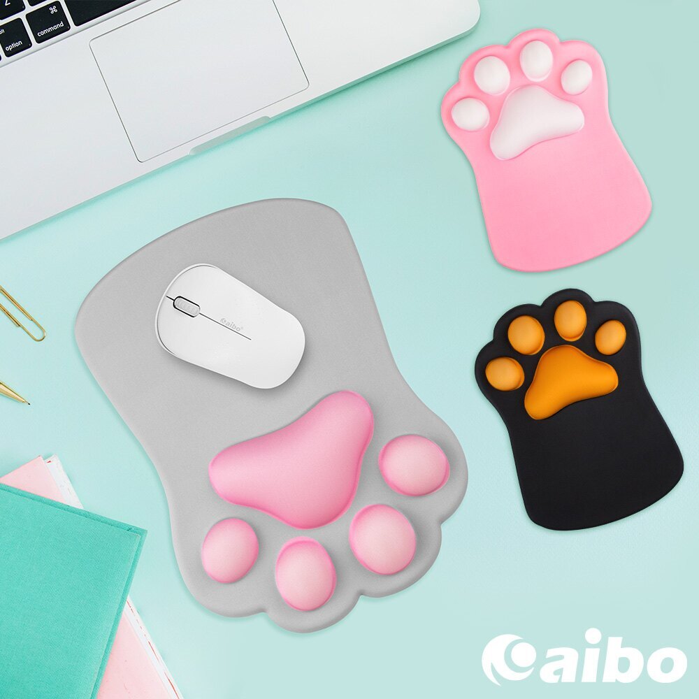 aibo Q彈3D立體貓掌護腕滑鼠墊 滑鼠板 筆電滑鼠墊 電腦滑鼠墊 手腕保護墊 矽膠護腕墊