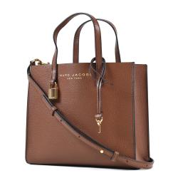 MARC JACOBS Grind 荔枝紋手提/斜背二用鎖頭包-焦糖色/小