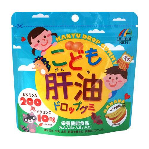 日本代購預購 滿600免運費 日本製 兒童魚肝油軟糖 UNIMAT RIKEN 香蕉口味 營養補充補給食品 013-600