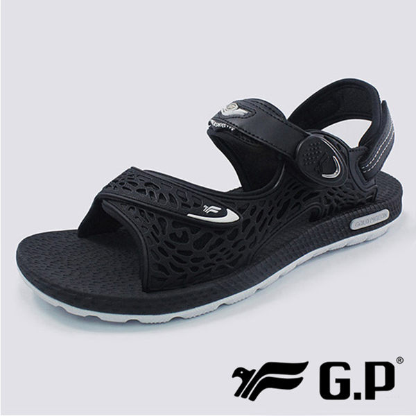 【G.P】男 透氣舒適休閒兩用涼拖鞋『黑』G8660M-10 健行.涼鞋.自行車.溯溪.健走.海邊.沙灘鞋.戶外
