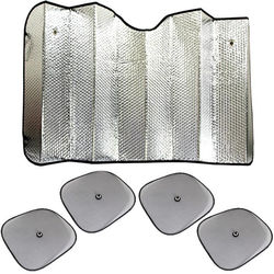 ◎1.反射光材質，可保有較低的車內溫度|◎2.雙層汽泡強效隔熱，保護車內的裝潢飾品|◎3.簡易快速的收藏規格:雙面氣泡前遮陽板材質:鋁箔泡棉/PE尺寸:130*60CM顏色:氣泡銀適用:一般轎車小圓弧