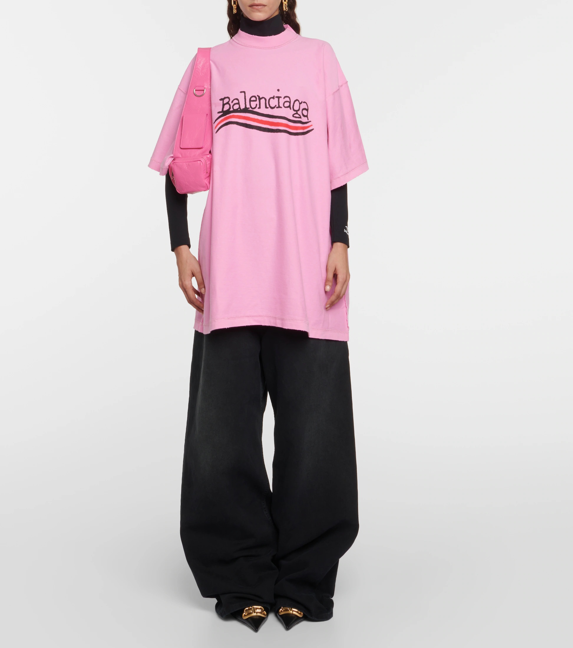 BALENCIAGA High-rise wide-leg jeans