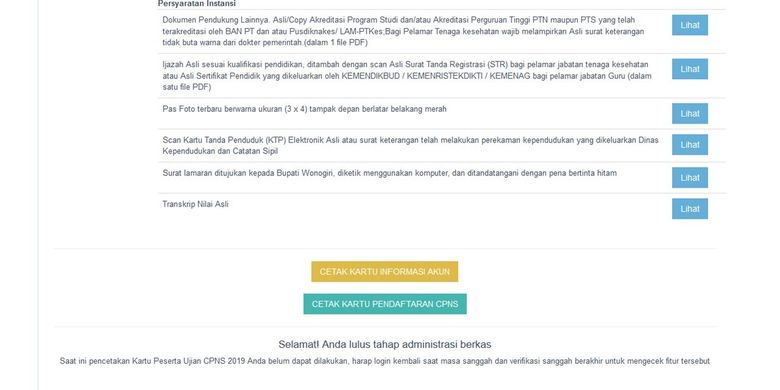 Update Link 49 Kementerian Dan Lembaga Yang Telah Umumkan