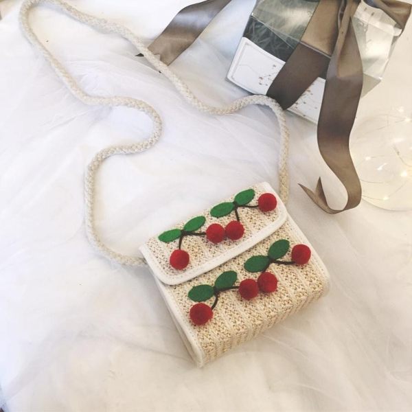 小包包女2019春夏新款韓版百搭沙灘包草編斜挎包少女心編織包 ℒ酷星球