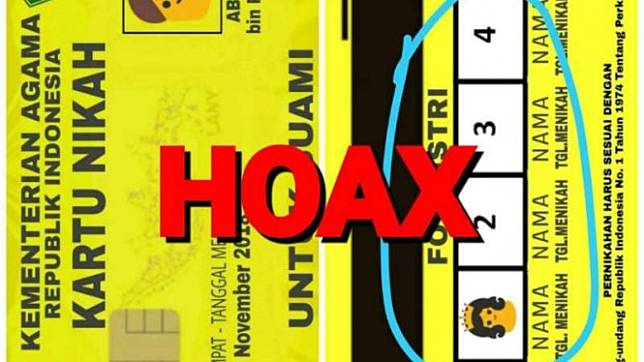 Hoax Kartu Nikah