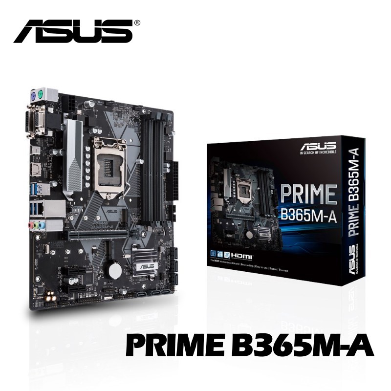 ASUS 華碩 PRIME B365M-A/註冊四年保固，支援Intel第八&九代處理器CPUIntel® Socket 1151 9th / 8th Gen Intel® Core™, Pentiu