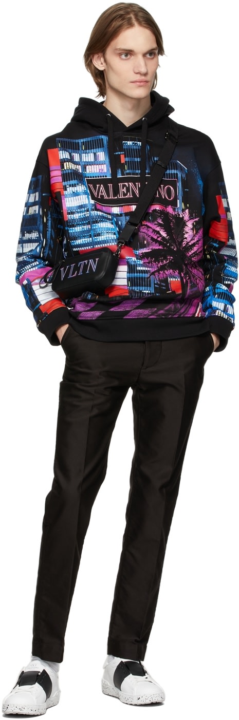 VALENTINO GARAVANI 黑色 Neon VLTN 單肩包