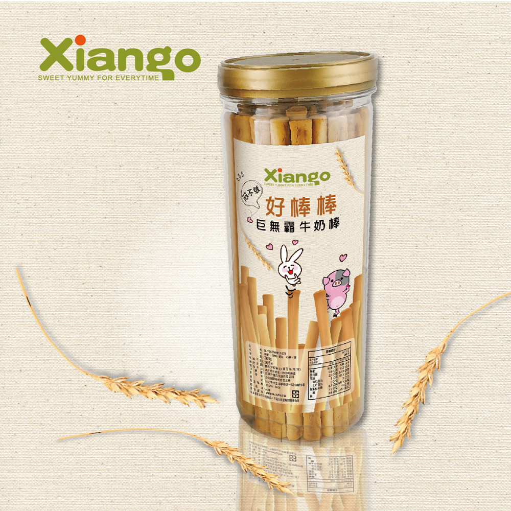 香濃酥脆牛奶棒脆而不硬超級涮嘴 20公分巨無霸尺寸啃起來無敵過癮每罐360g將近60支 正港台灣製造原料僅有紐澳進口奶粉麵粉糖鹽油無多餘添加無負擔 專利密封罐從第一根到最後一根都保持酥脆美味 採用專利