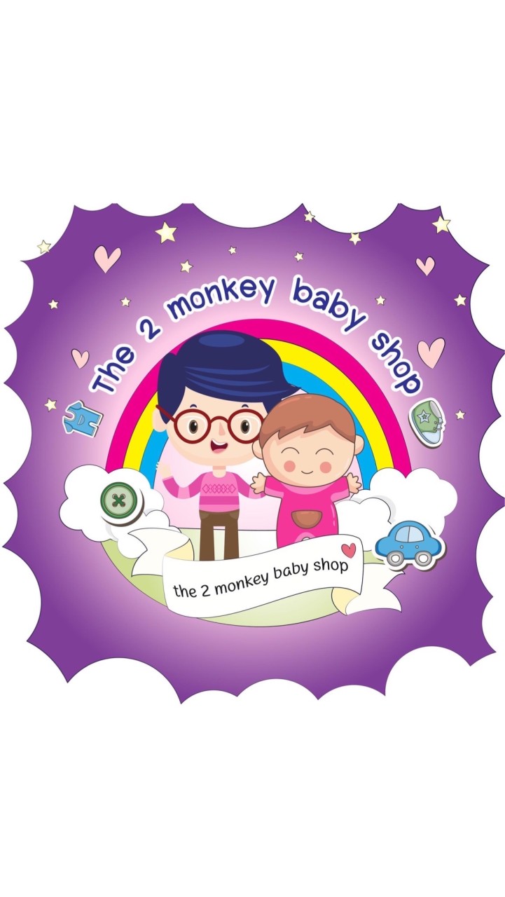 The2monkeybabyshop สติกเกอร์กันน้ำชื่อลูก ตัวรีดกำมะหยี่