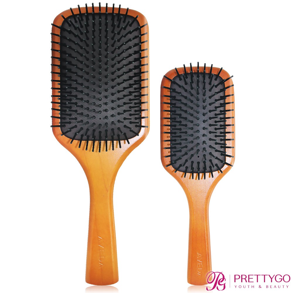 AVEDA 木質髮梳 隨行按摩梳 大+小-按摩頭皮 紓壓 梳子【美麗購】