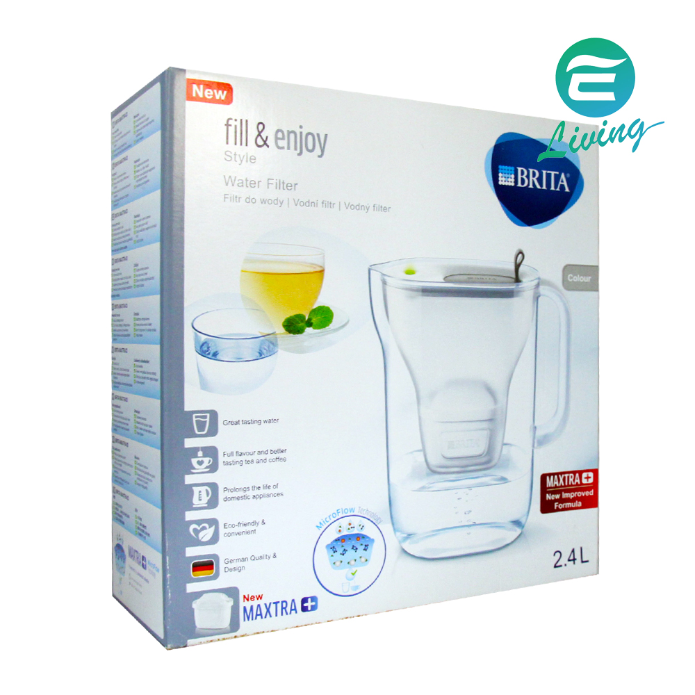 BRITA STYLE XL 純淨濾水壺 灰 #73497【超商取貨限購一組，無法與其他商品合訂】