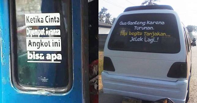 12 Stiker Lucu Yang Ada Di Angkot Ini Bikin Ngakak Sampai Tujuan