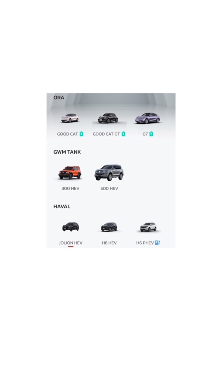 จำหน่ายรถยนต์ไฟฟ้าGWM HAVAL ORAGoodCat TANK