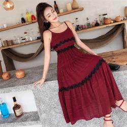 ◎一般出貨時間為3-6天內可發貨|◎如遇缺貨最晚出貨為預計出貨日|◎品牌:維拉森林品牌定位:流行品牌款式:洋裝適穿性別:女生顏色:紅色系適穿季節:春夏主材質:聚酯纖維尺寸:S,M,L,XL袖長:細肩帶